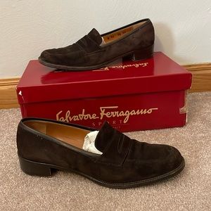 vintage brown salvatore ferragamo shoes